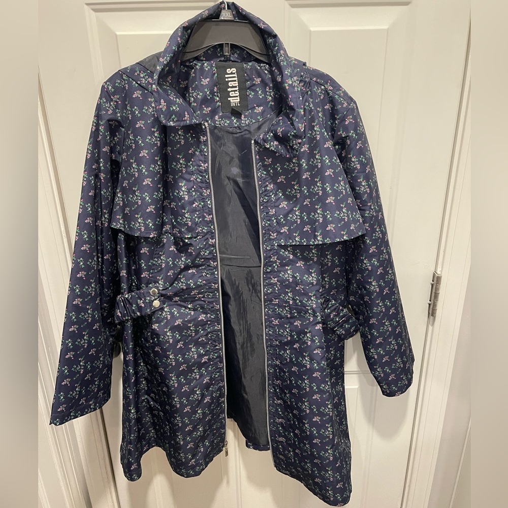 Flower lined Raincoat